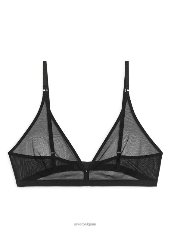 ARKET kleding 0DXJP564 zwart zachte mesh-bh vrouwen