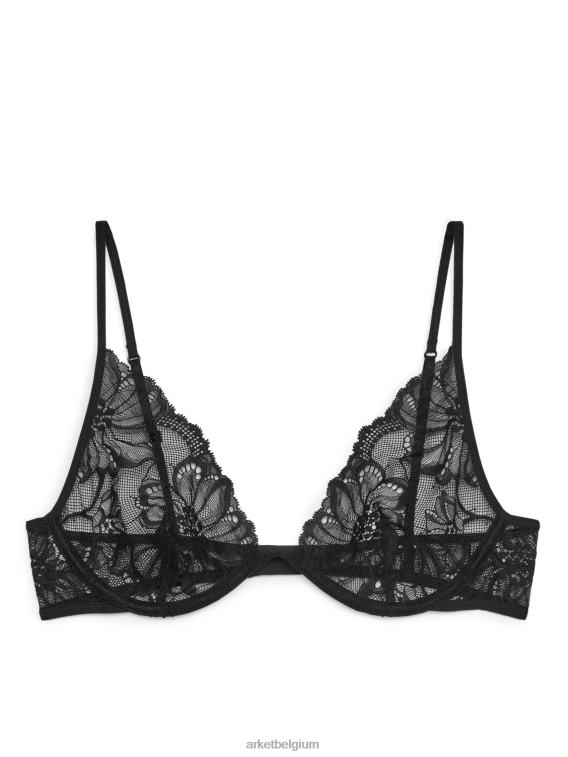 ARKET kleding 0DXJP566 zwart kanten draadbeha vrouwen