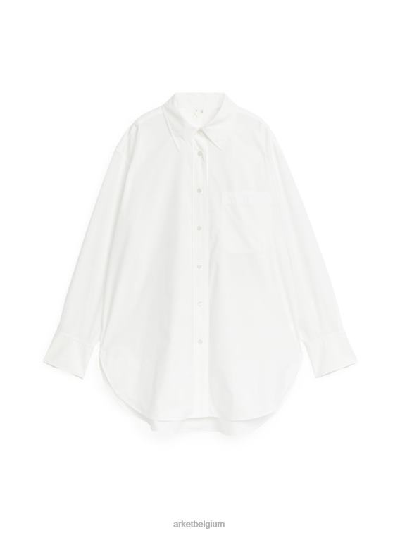 ARKET kleding 0DXJP23 wit popeline overhemd vrouwen
