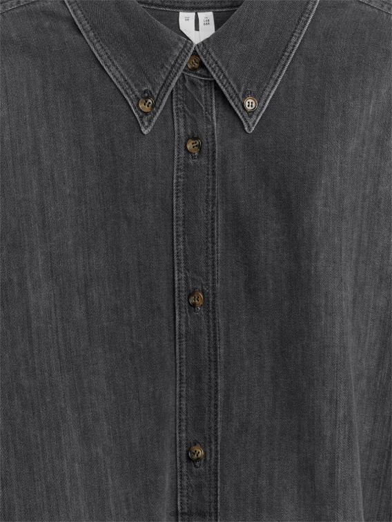ARKET kleding 0DXJP27 zwart gewassen oversized denim overhemd vrouwen