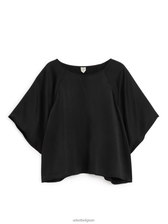 ARKET kleding 0DXJP31 zwart zijden topje vrouwen