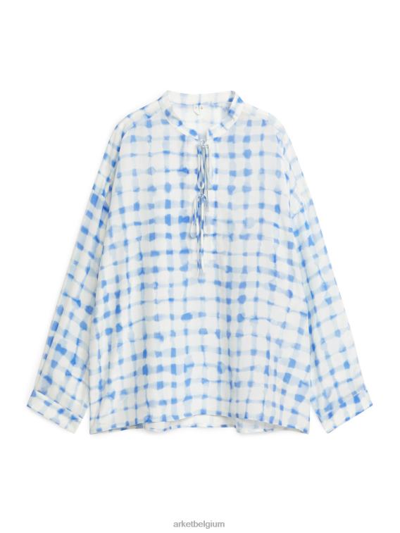 ARKET kleding 0DXJP33 wit Blauw blouse met print vrouwen