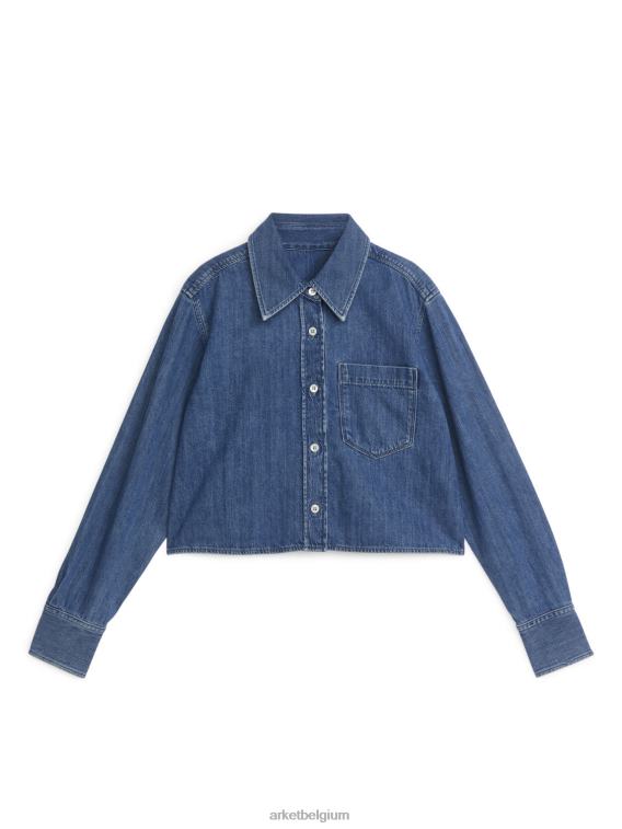 ARKET kleding 0DXJP44 blauw cropped denim overhemd vrouwen