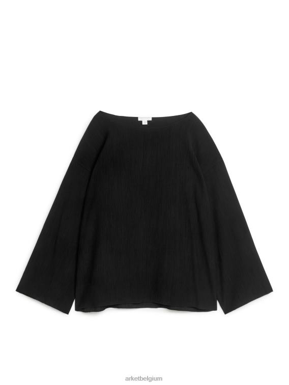 ARKET kleding 0DXJP47 zwart gekreukte bovenkant vrouwen