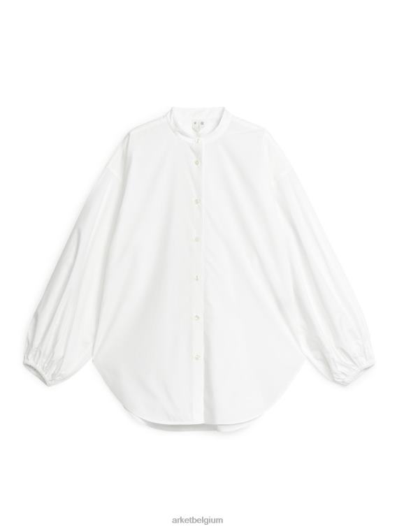 ARKET kleding 0DXJP50 wit popeline overhemd vrouwen