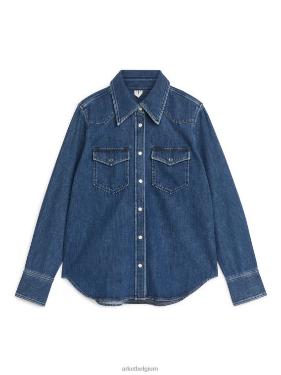 ARKET kleding 0DXJP52 blauw denim overhemd vrouwen