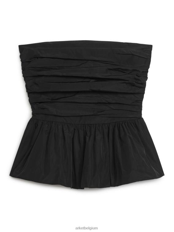 ARKET kleding 0DXJP59 zwart bustier met ruches vrouwen