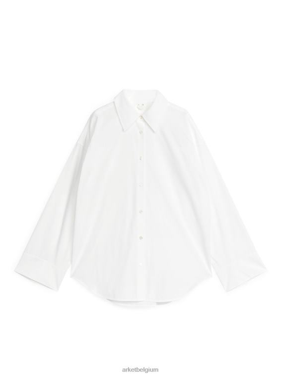 ARKET kleding 0DXJP65 wit relaxed poplin overhemd vrouwen