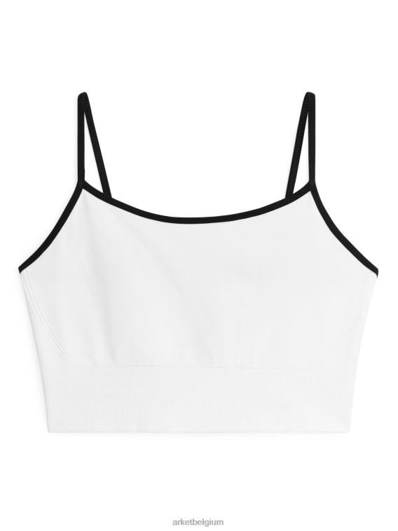 ARKET kleding 0DXJP503 wit Zwart naadloze yoga-bh vrouwen
