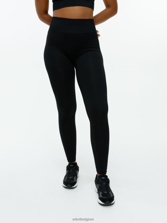 ARKET kleding 0DXJP504 zwart naadloze yogalegging vrouwen