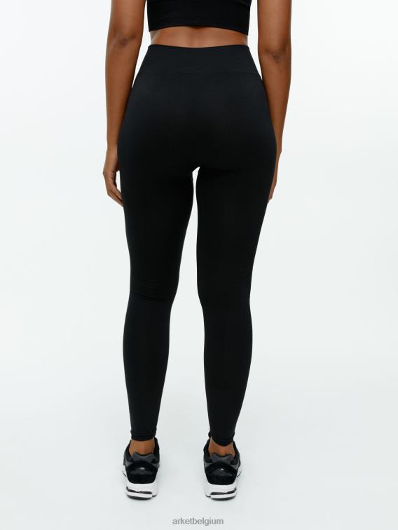 ARKET kleding 0DXJP504 zwart naadloze yogalegging vrouwen