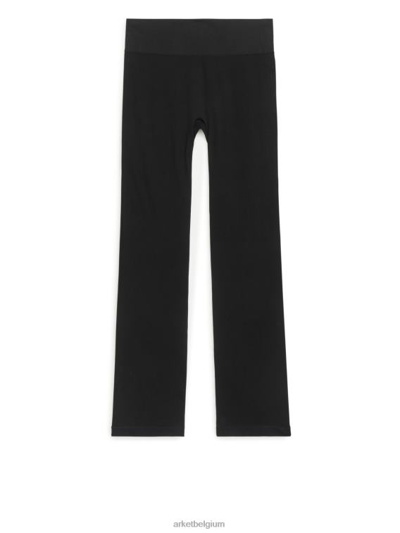 ARKET kleding 0DXJP506 zwart uitlopende naadloze riblegging vrouwen