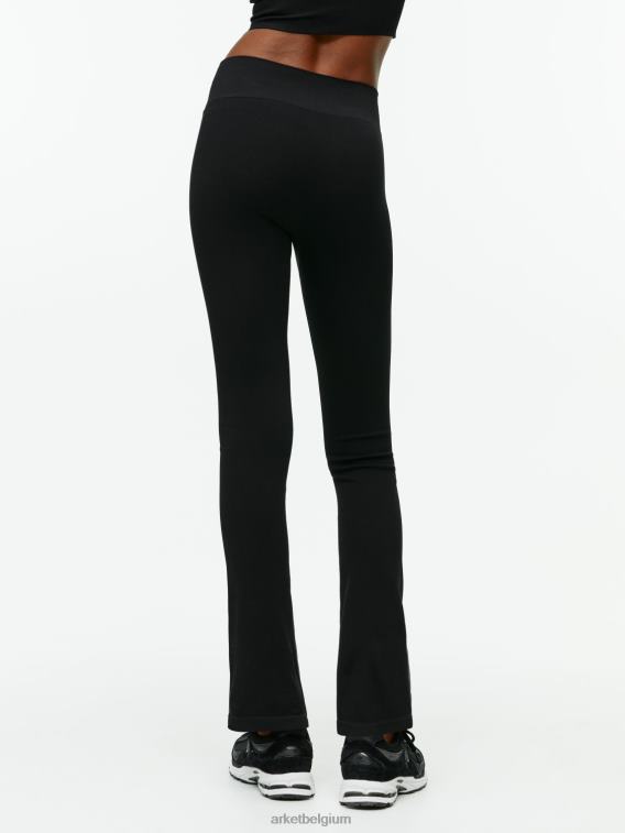 ARKET kleding 0DXJP506 zwart uitlopende naadloze riblegging vrouwen
