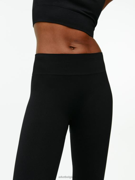 ARKET kleding 0DXJP506 zwart uitlopende naadloze riblegging vrouwen