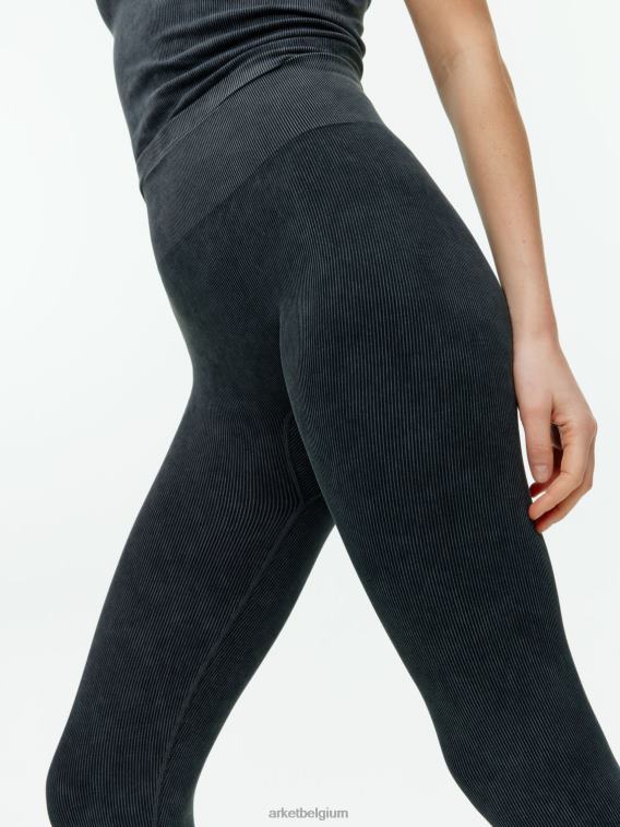 ARKET kleding 0DXJP508 zwart gewassen geribbelde naadloze panty vrouwen