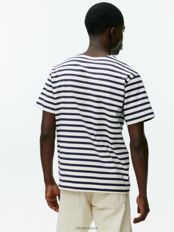 ARKET kleding 0DXJP1001 donkerblauw/wit zwaargewicht t-shirt vrouwen