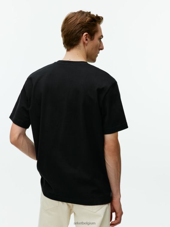 ARKET kleding 0DXJP1004 zwart oversized zwaargewicht t-shirt vrouwen