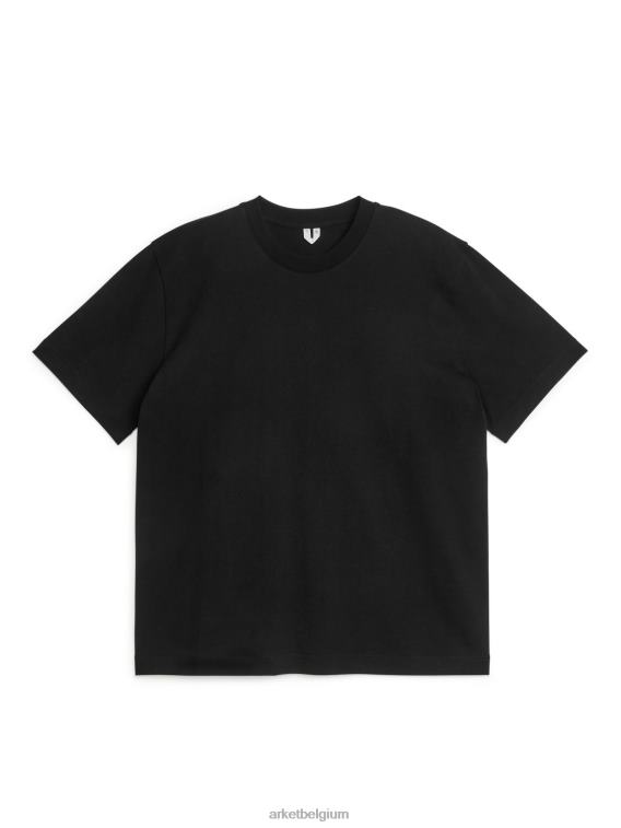 ARKET kleding 0DXJP1004 zwart oversized zwaargewicht t-shirt vrouwen