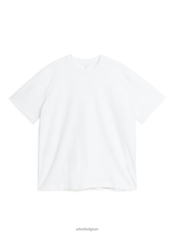 ARKET kleding 0DXJP1005 wit oversized zwaargewicht t-shirt vrouwen