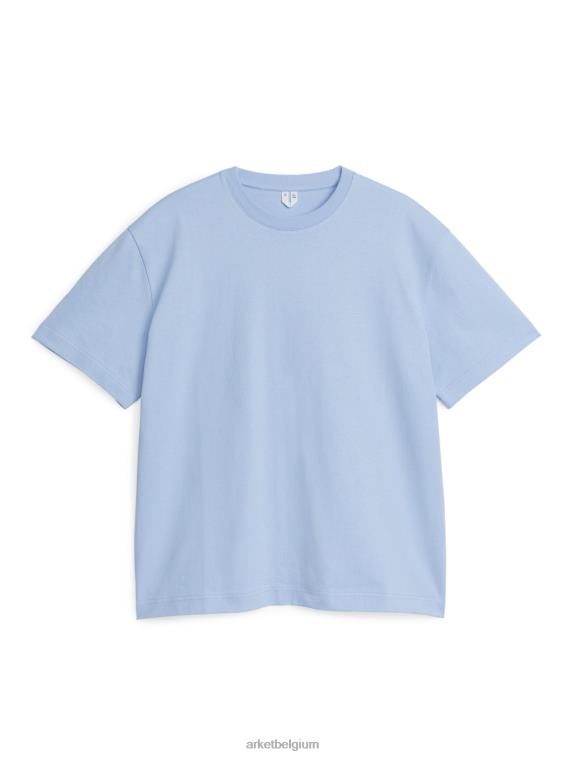 ARKET kleding 0DXJP1006 lichtblauw oversized zwaargewicht t-shirt vrouwen