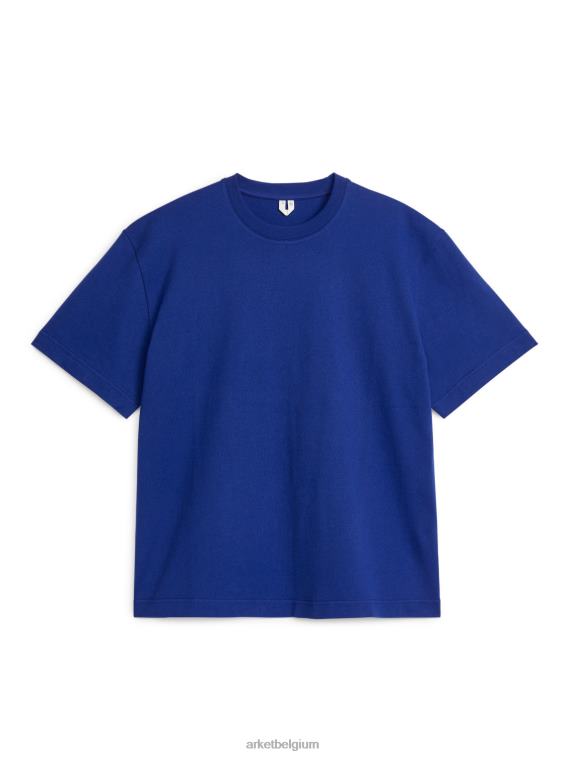 ARKET kleding 0DXJP1007 blauw oversized zwaargewicht t-shirt vrouwen