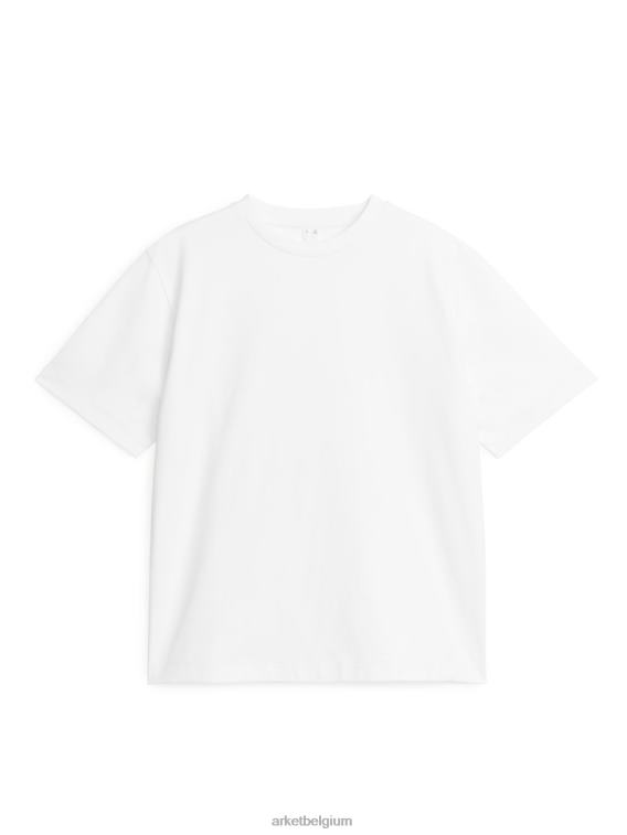 ARKET kleding 0DXJP1008 wit interlock t-shirt vrouwen
