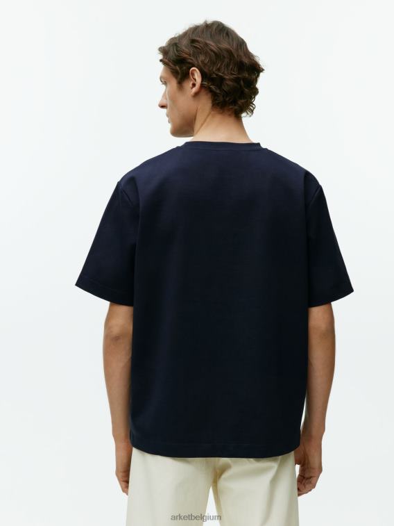 ARKET kleding 0DXJP1009 donkerblauw interlock t-shirt vrouwen
