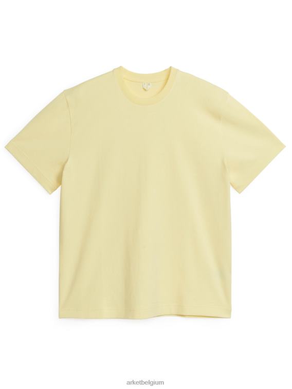 ARKET kleding 0DXJP1021 geel oversized zwaargewicht t-shirt vrouwen