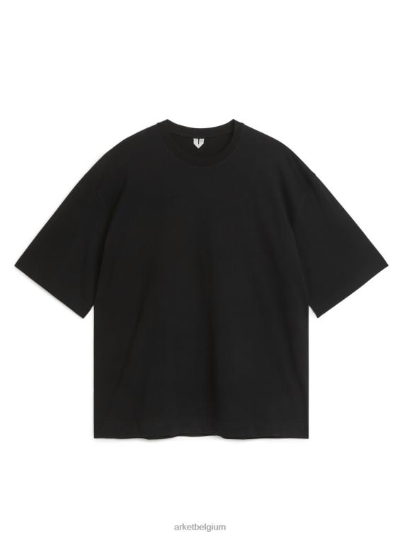 ARKET kleding 0DXJP1031 zwart oversized lichtgewicht t-shirt vrouwen