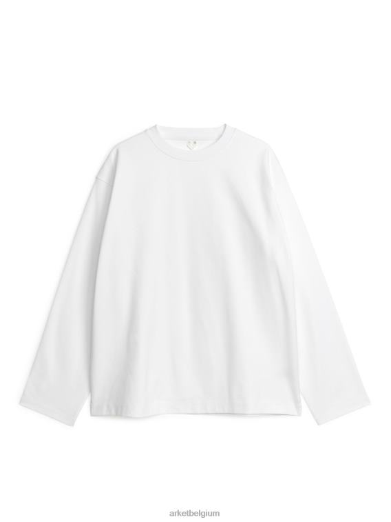 ARKET kleding 0DXJP1035 wit relaxed t-shirt met lange mouwen vrouwen