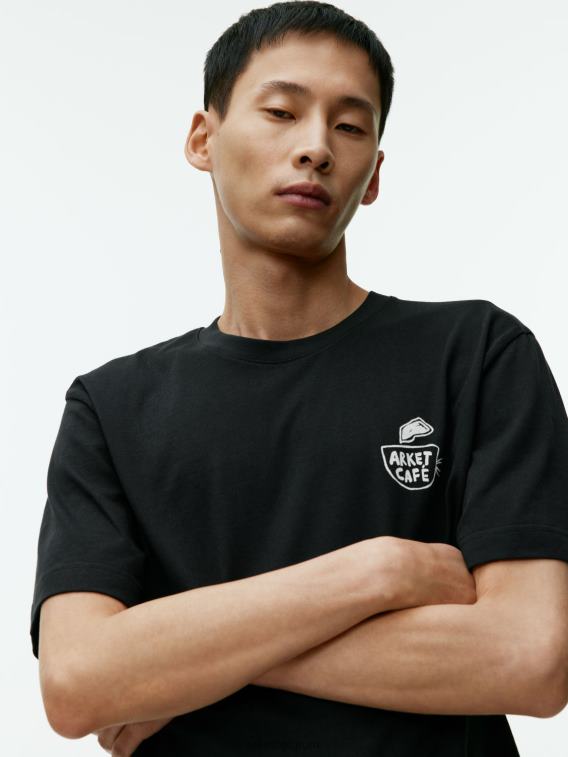 ARKET kleding 0DXJP1037 zwart café t-shirt vrouwen