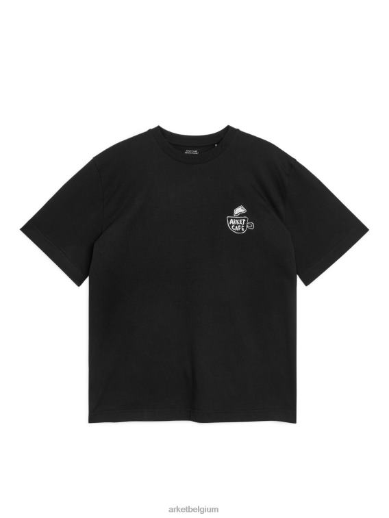ARKET kleding 0DXJP1037 zwart café t-shirt vrouwen