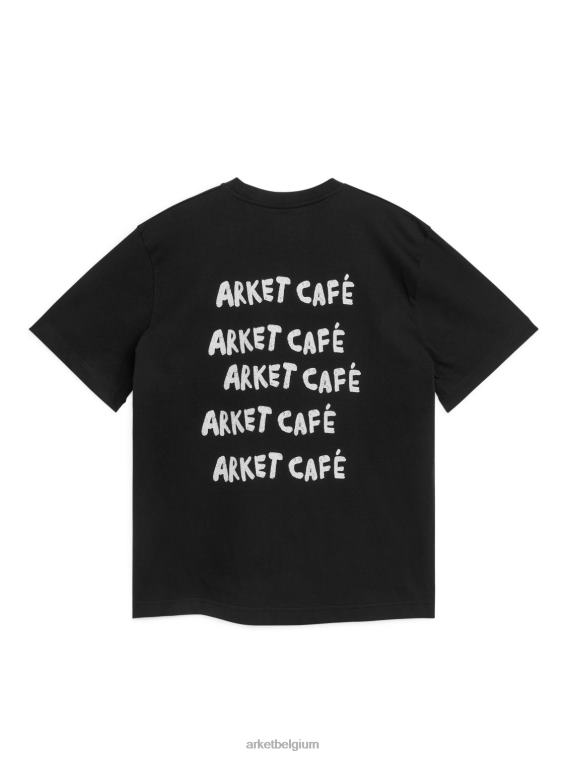 ARKET kleding 0DXJP1037 zwart café t-shirt vrouwen