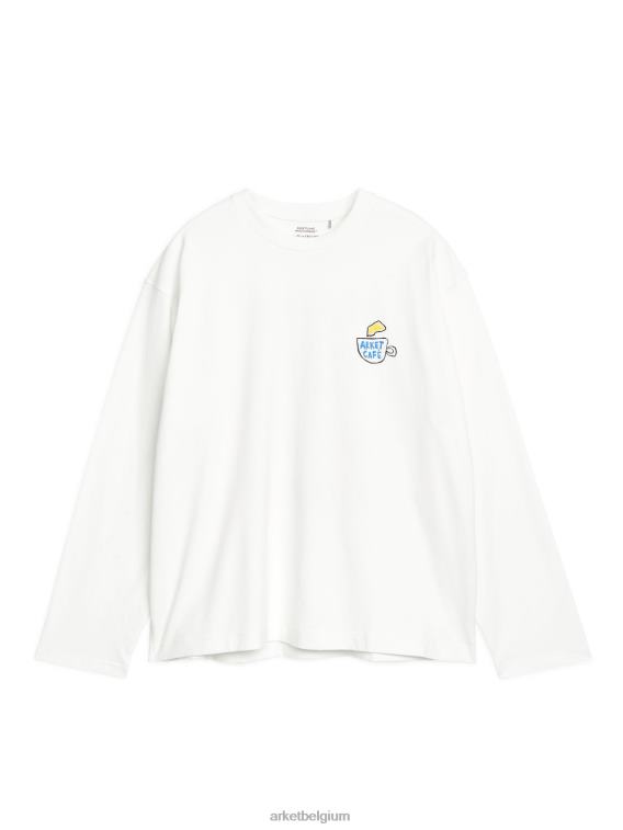 ARKET kleding 0DXJP1038 wit café-t-shirt met lange mouwen vrouwen