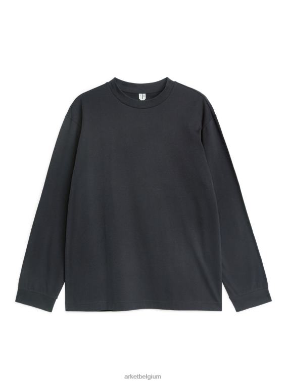 ARKET kleding 0DXJP1042 zwart lichtgewicht t-shirt met lange mouwen vrouwen