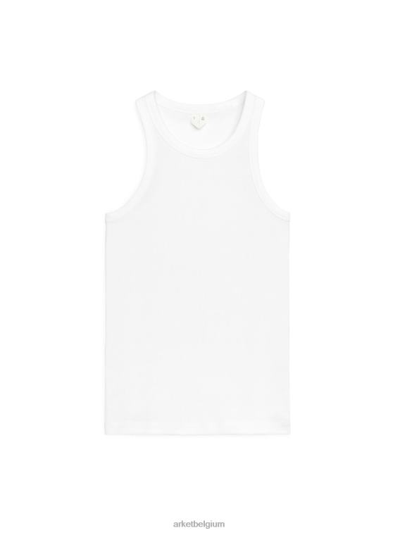 ARKET kleding 0DXJP275 wit rib racer tanktop vrouwen