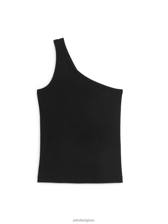 ARKET kleding 0DXJP279 zwart één schoudertop vrouwen