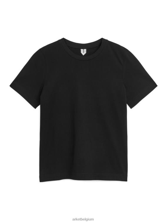 ARKET kleding 0DXJP280 zwart T-shirt met ronde hals vrouwen