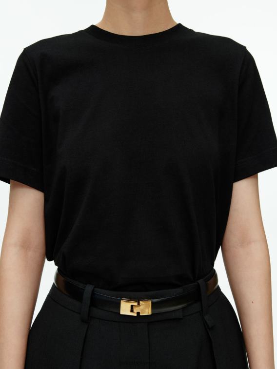 ARKET kleding 0DXJP280 zwart T-shirt met ronde hals vrouwen