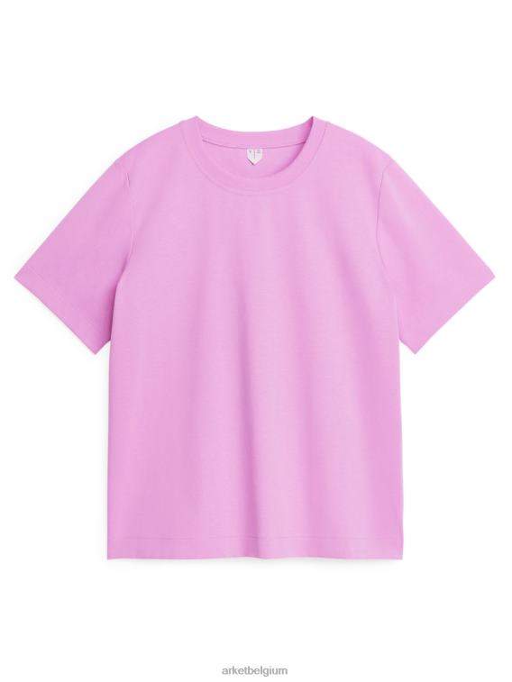 ARKET kleding 0DXJP286 roze zwaargewicht t-shirt vrouwen