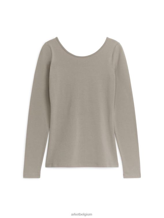 ARKET kleding 0DXJP292 wrat Jersey top met ronde hals vrouwen