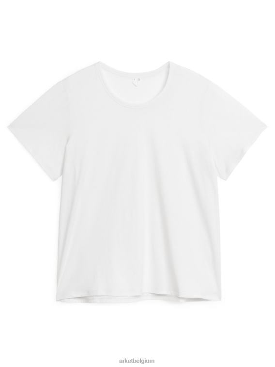 ARKET kleding 0DXJP296 wit lichtgewicht katoenen t-shirt vrouwen