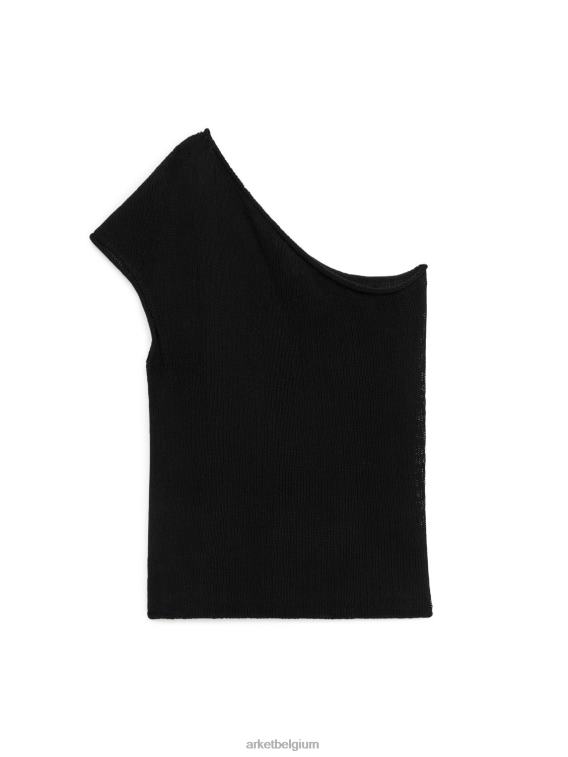ARKET kleding 0DXJP301 zwart gebreide top met één schouder vrouwen