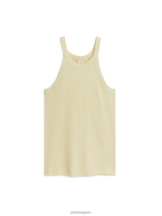 ARKET kleding 0DXJP308 beige geribde tanktop vrouwen