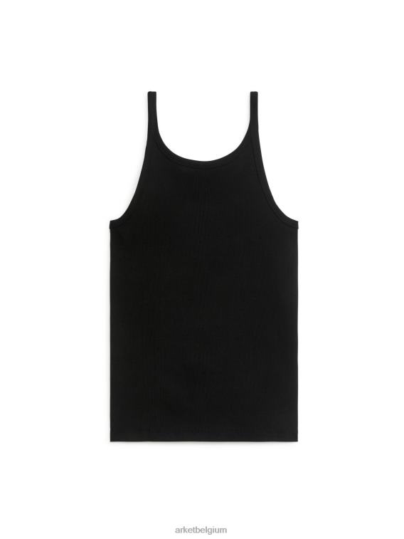 ARKET kleding 0DXJP320 zwart geribde tanktop vrouwen