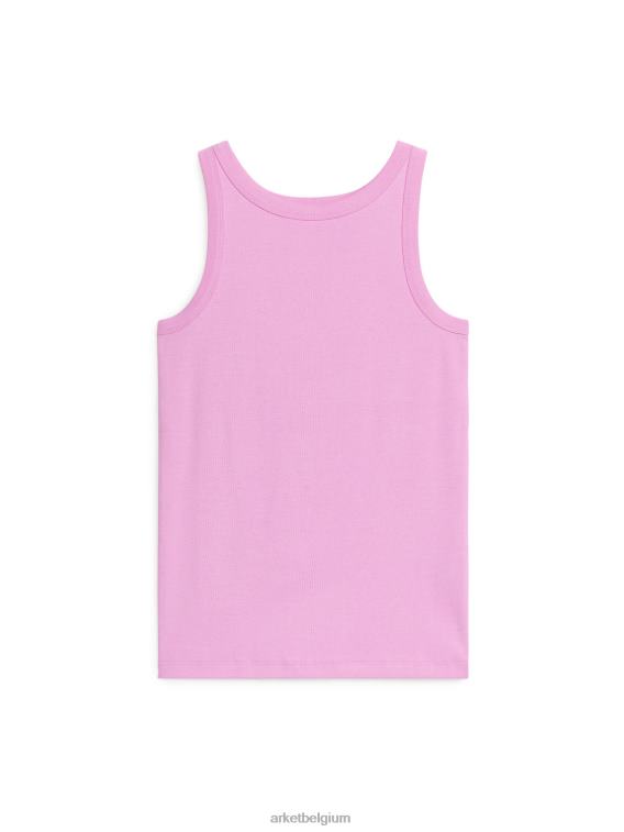 ARKET kleding 0DXJP321 roze geribde tanktop vrouwen