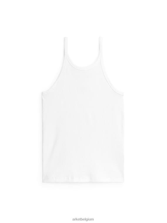 ARKET kleding 0DXJP322 wit geribde tanktop vrouwen