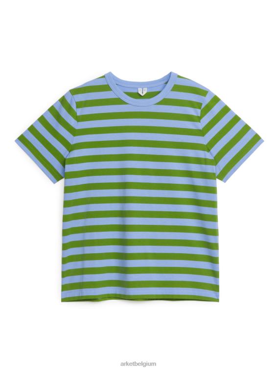 ARKET kleding 0DXJP331 groen/lila T-shirt met korte mouwen vrouwen