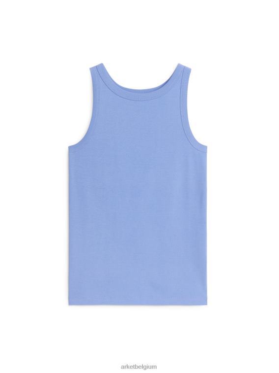 ARKET kleding 0DXJP332 lichtblauw geribde tanktop vrouwen