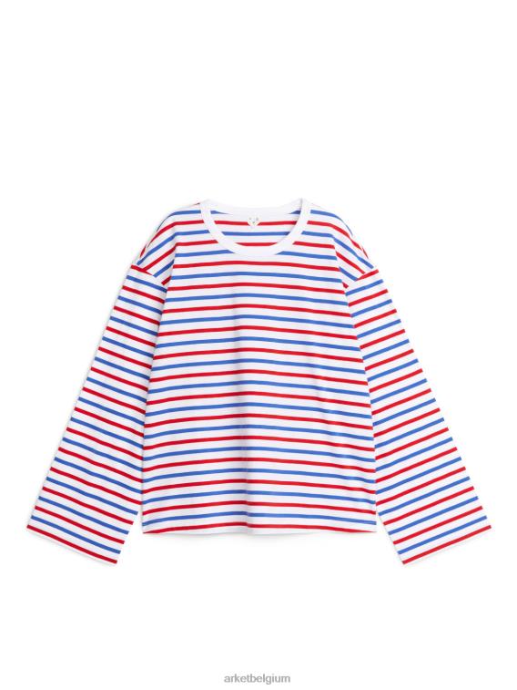 ARKET kleding 0DXJP337 wit/rood/blauw oversized t-shirt vrouwen